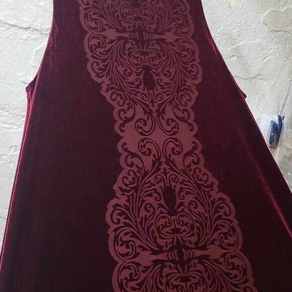 Maurices marron turtleneck sleeveless velvet dress - Picture 7 of 11